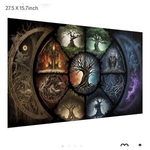 ijbnhd Large Diamond Painting, Tree of Life Moon Large Diamond Art Kits
